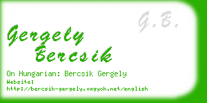 gergely bercsik business card